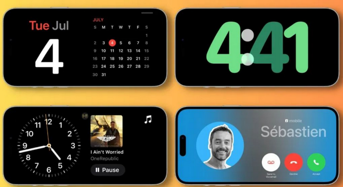 龙楼镇苹果手机维修分享iOS17横屏充电待机显示有什么好处 
