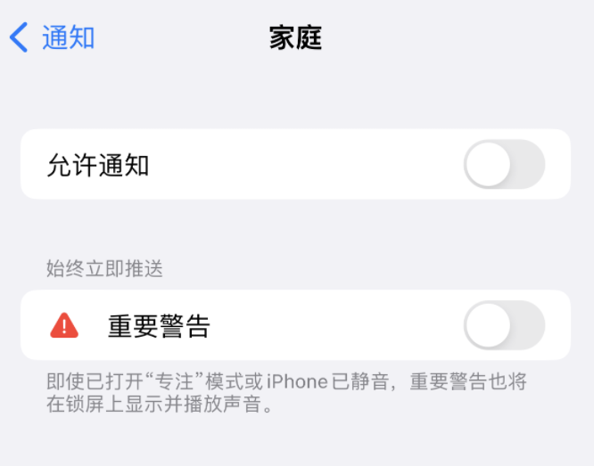 龙楼镇苹果14维修分享iPhone14系列机型弹出“家庭”警告后卡死如何解决 