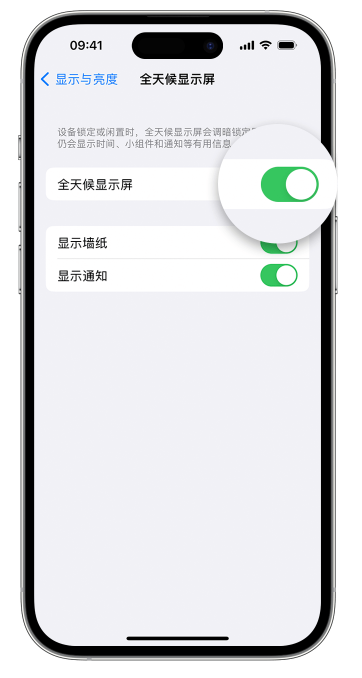 龙楼镇苹果14维修店分享如何自定义 iPhone 14 Pro 常亮显示屏 