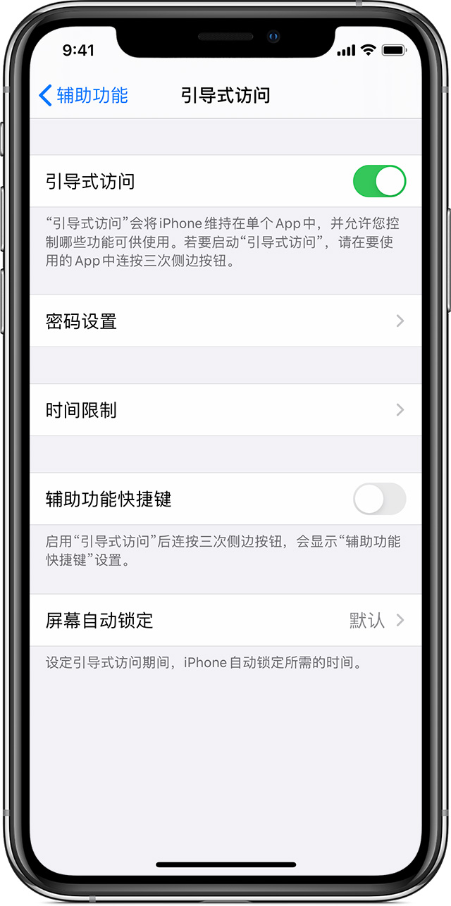 龙楼镇苹果手机维修分享如何在 iPhone 上退出引导式访问 